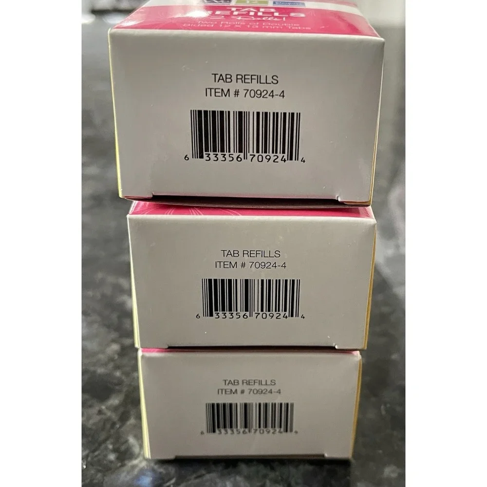 We R Memory Keepers Pink Tab Dispenser & 3 Boxes Of Refills-Adhesive Squares NIB - Picture 11 of 11
